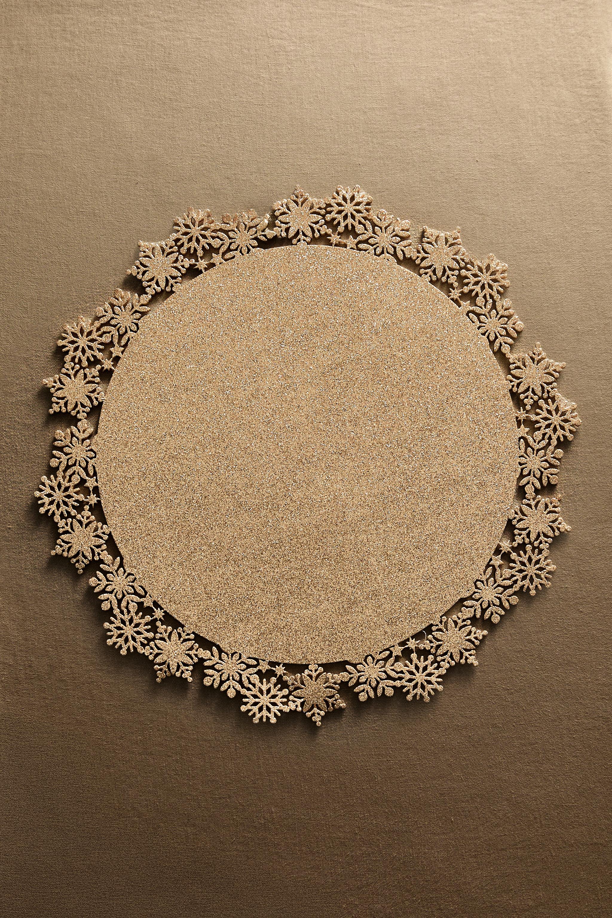 SHINY PLACEMAT WITH SNOWFLAKES CHRISTMAS